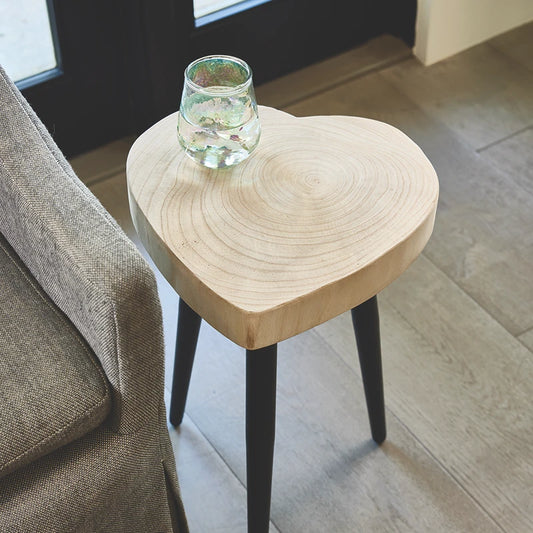 Wooden Heart Stool