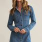 Z Supply Candice Denim MIni Dress