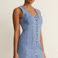Z Supply Jolie Denim Seamed Mini Dress