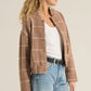Z Supply Lex Plaid Sweater Knit Bomber
