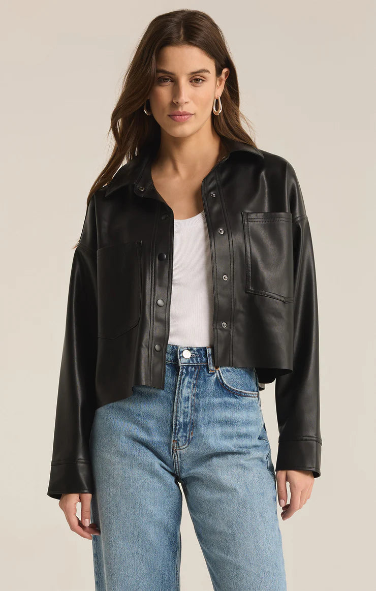 Z Supply All Day Faux Leather Jacket