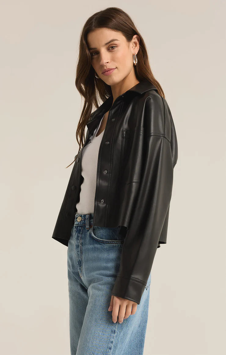 Z Supply All Day Faux Leather Jacket