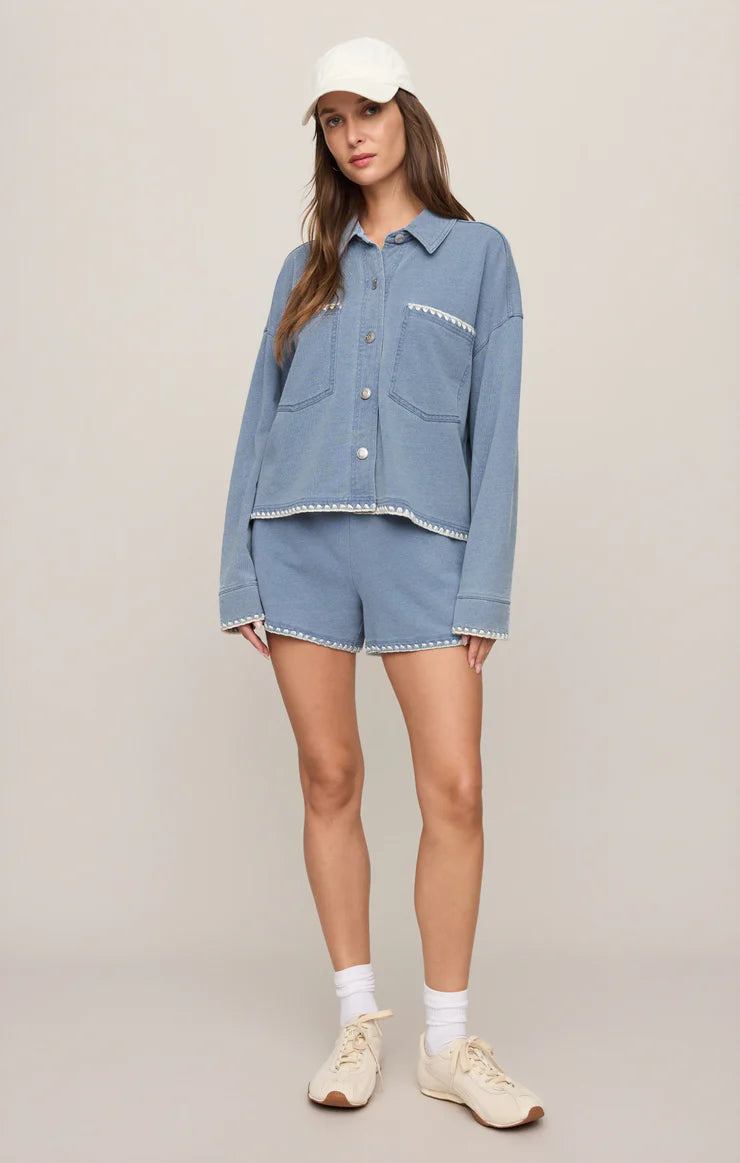 Z Supply All Day Crop Whipstitch Jacket