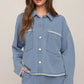 Z Supply All Day Crop Whipstitch Jacket