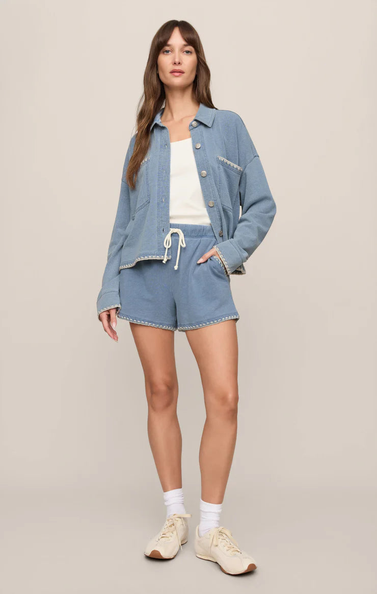 Z Supply All Day Crop Whipstitch Jacket