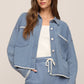 Z Supply All Day Crop Whipstitch Jacket
