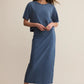 Z Supply Gail Jersey Denim Midi Skirt