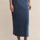 Z Supply Gail Jersey Denim Midi Skirt