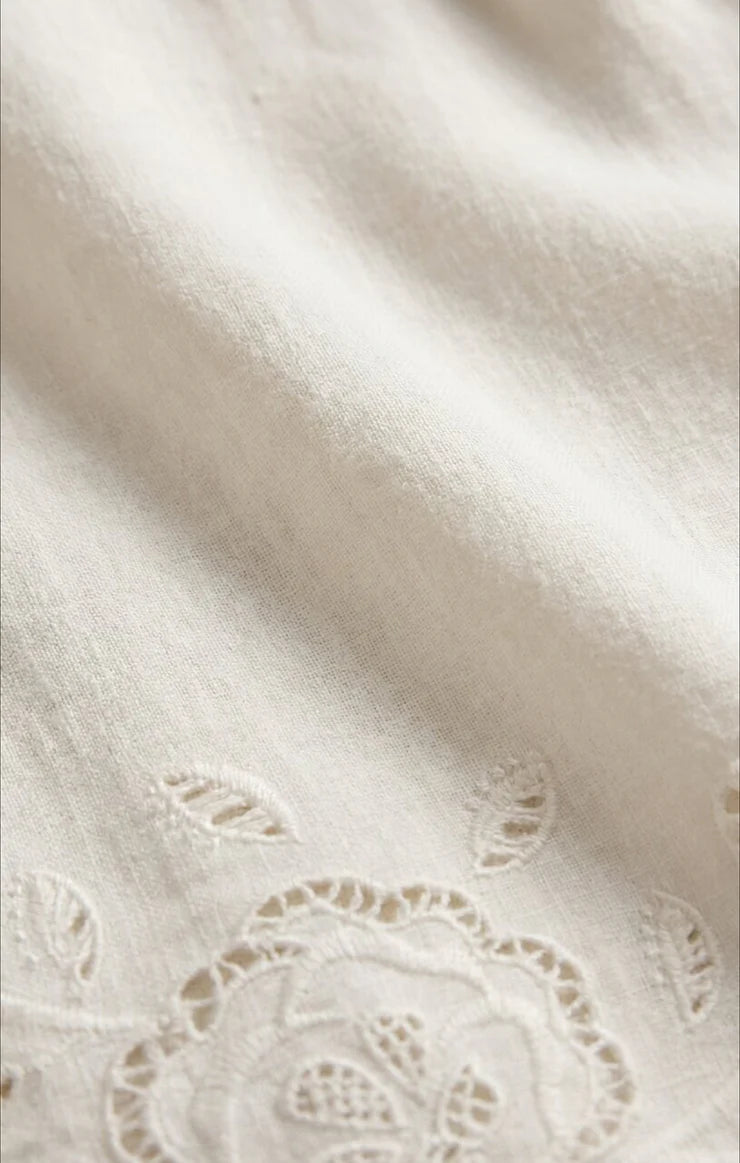 Z Supply Daya Embroidered Linen Top