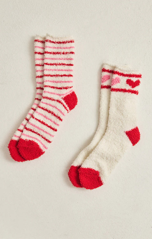 Z Supply 2 Pack Plush Stripe Socks