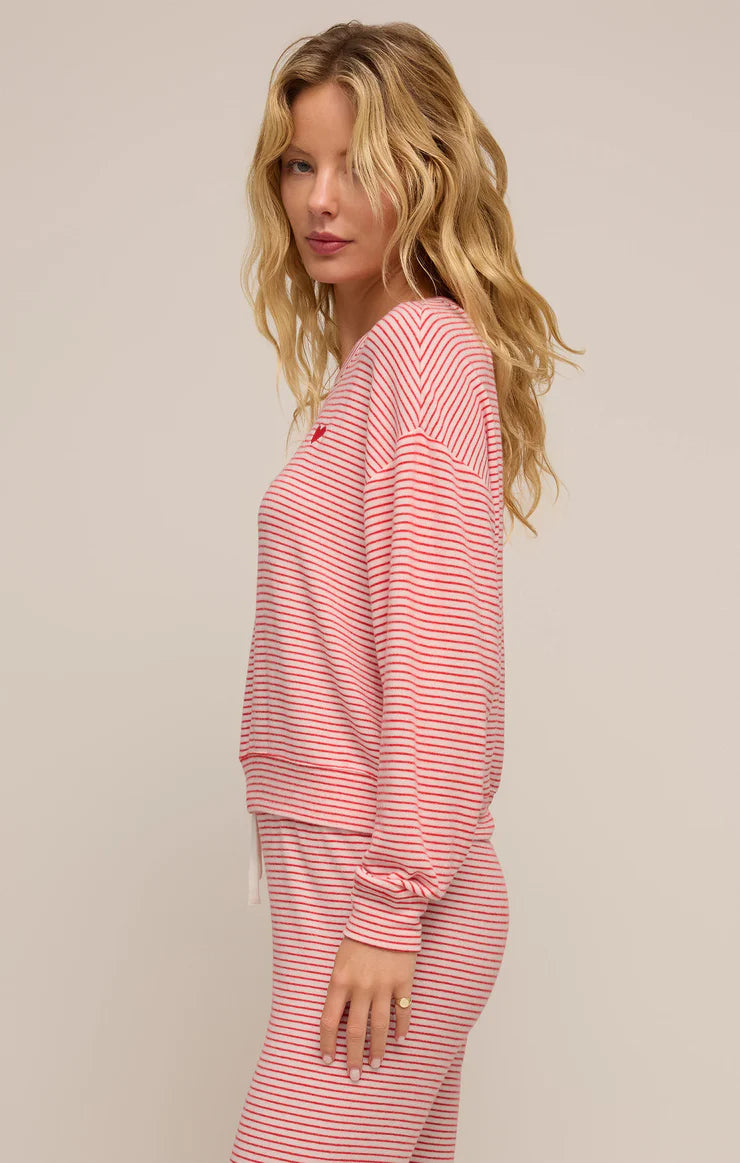 Z Supply Bisous Stripe Long Sleeve Top