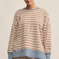 Z Supply Layer Up Stripe Sweatshirto