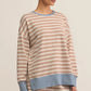Z Supply Layer Up Stripe Sweatshirto