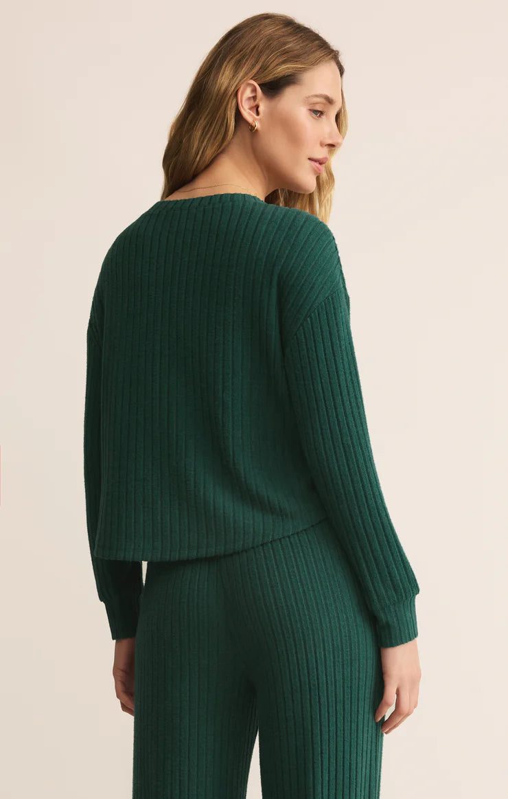 Z Supply Elfie Rib Long Sleeve Top