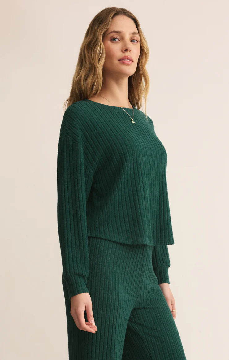 Z Supply Elfie Rib Long Sleeve Top