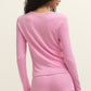 Z Supply Maison Pointelle Long Sleeve Top