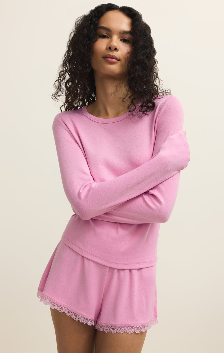Z Supply Maison Pointelle Long Sleeve Top