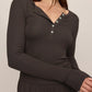 Z Supply Just Right Rib Henley Long Sleeve