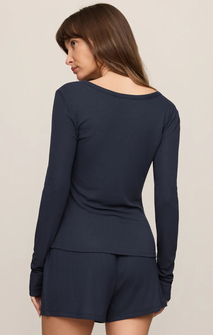 Z Supply Just Right Rib Henley Top