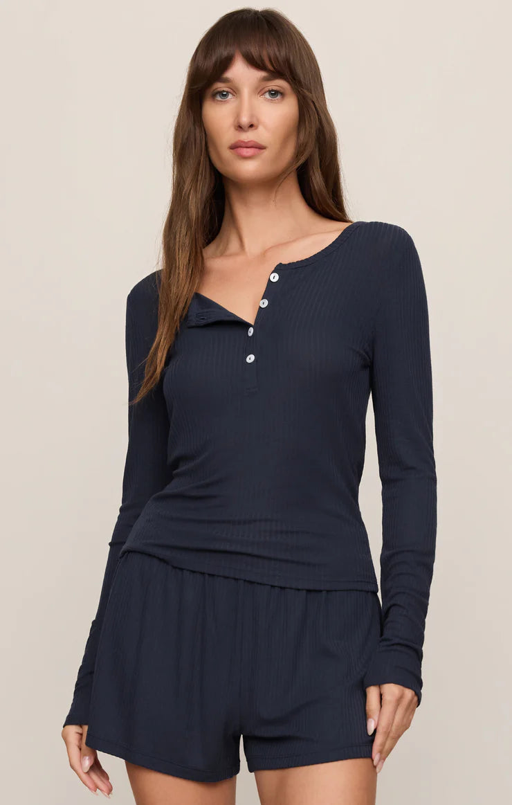 Z Supply Just Right Rib Henley Top