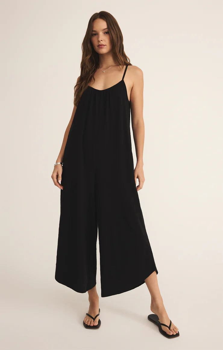 Z Supply Textured Flared Jumpsuit
