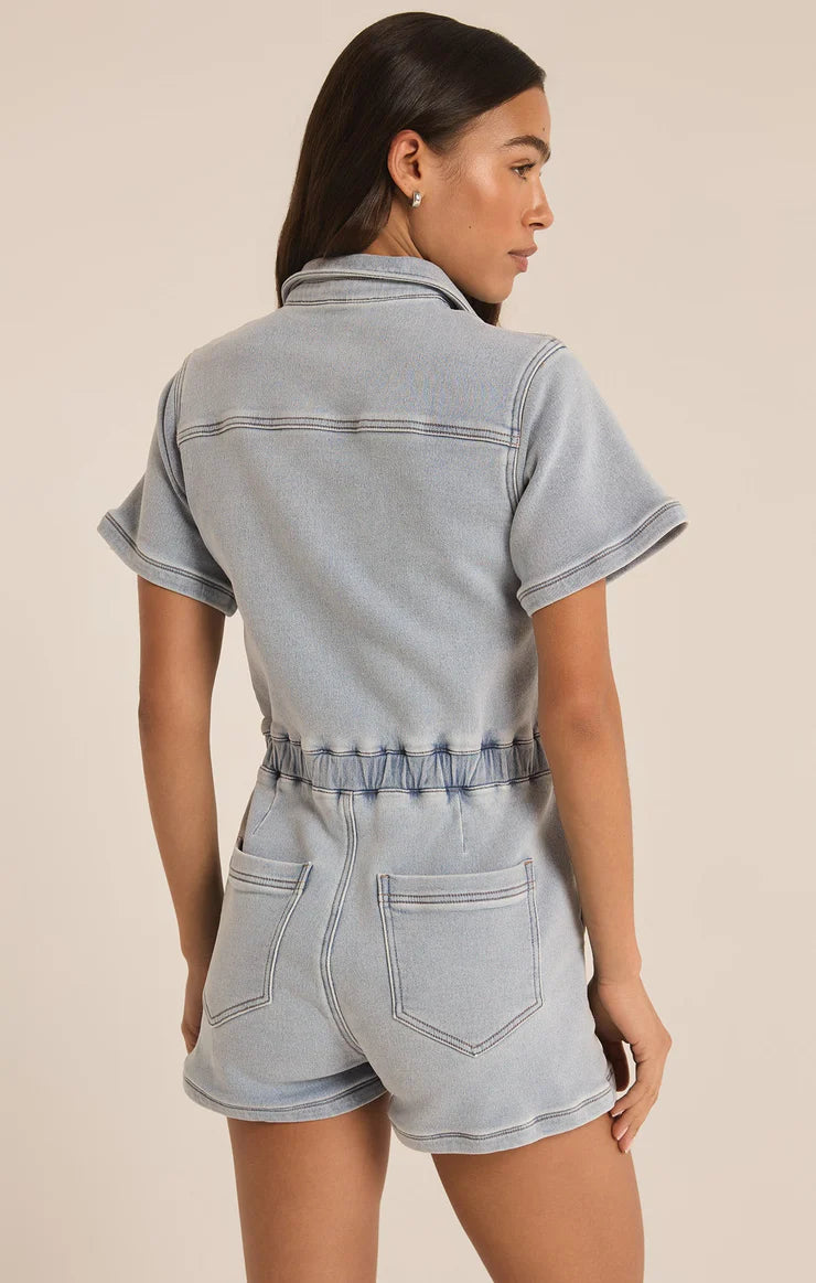 Z Supply Elias Denim Romper