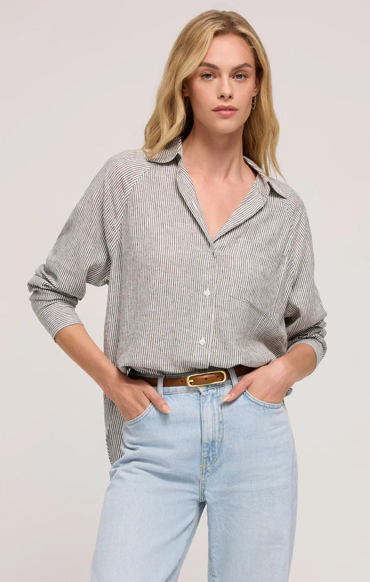 Z Supply The Perfect Linen Stripe Top