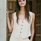 Z Supply Belfort Pinstripe Linen Vest