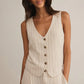 Z Supply Belfort Pinstripe Linen Vest