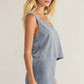 Z Supply Sloane V-Neck Denim Top