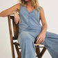 Z Supply Solace V-Neck Jersey Denim Top