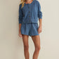 Z Supply Daily Knit Denim Cardigan