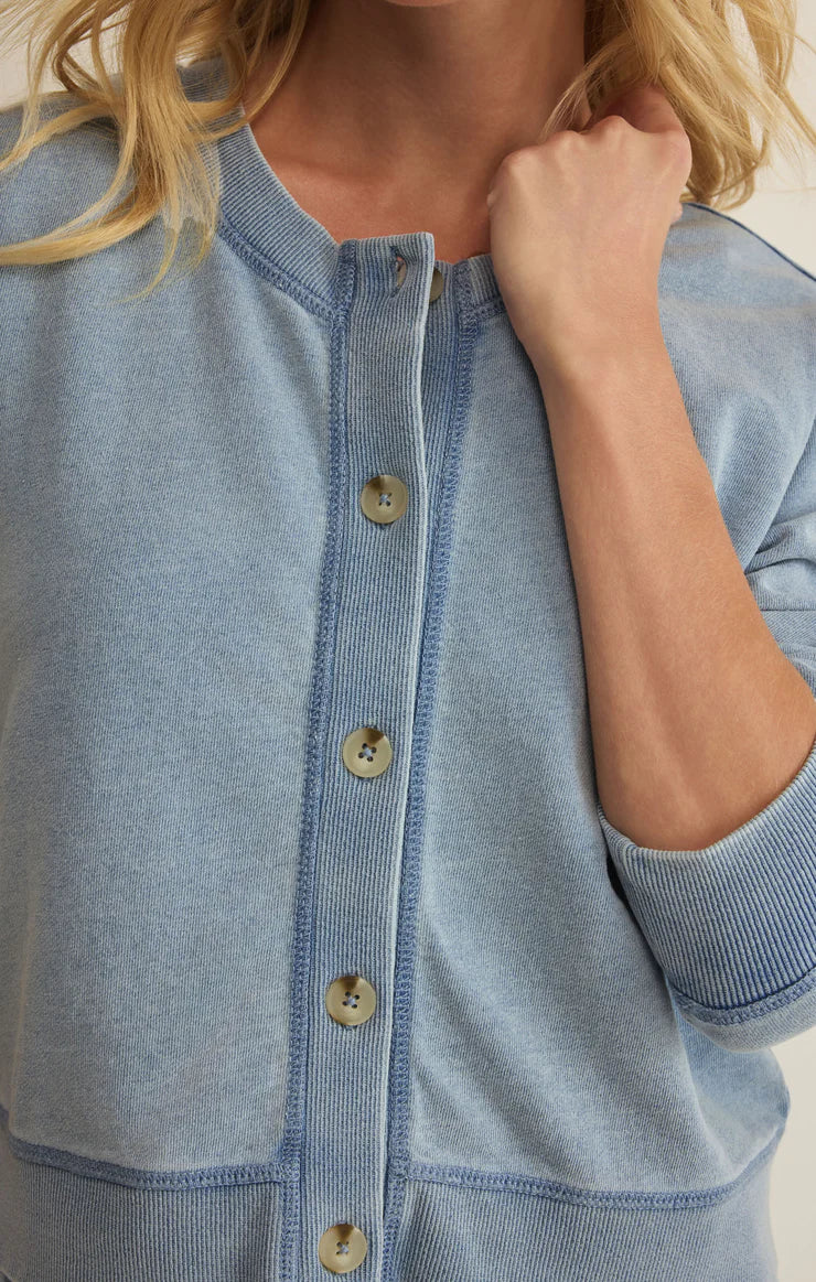 Z Supply Daily Knit Denim Cardigan