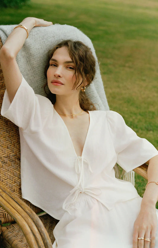 Z Supply La Belle Linen Top