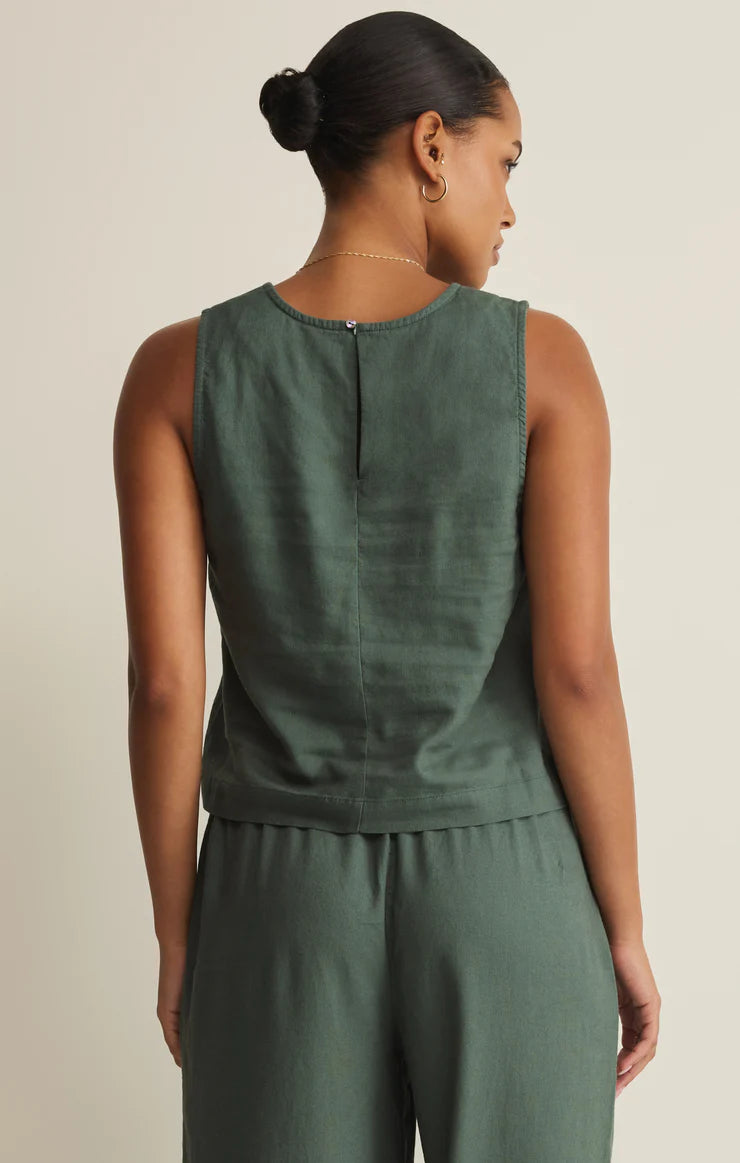 Z Supply Sloane Linen Cropped Tank