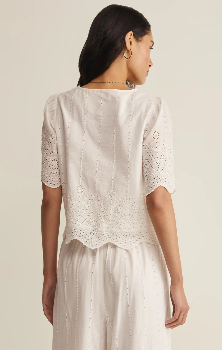 Z Supply Oceanside Embroidered Top