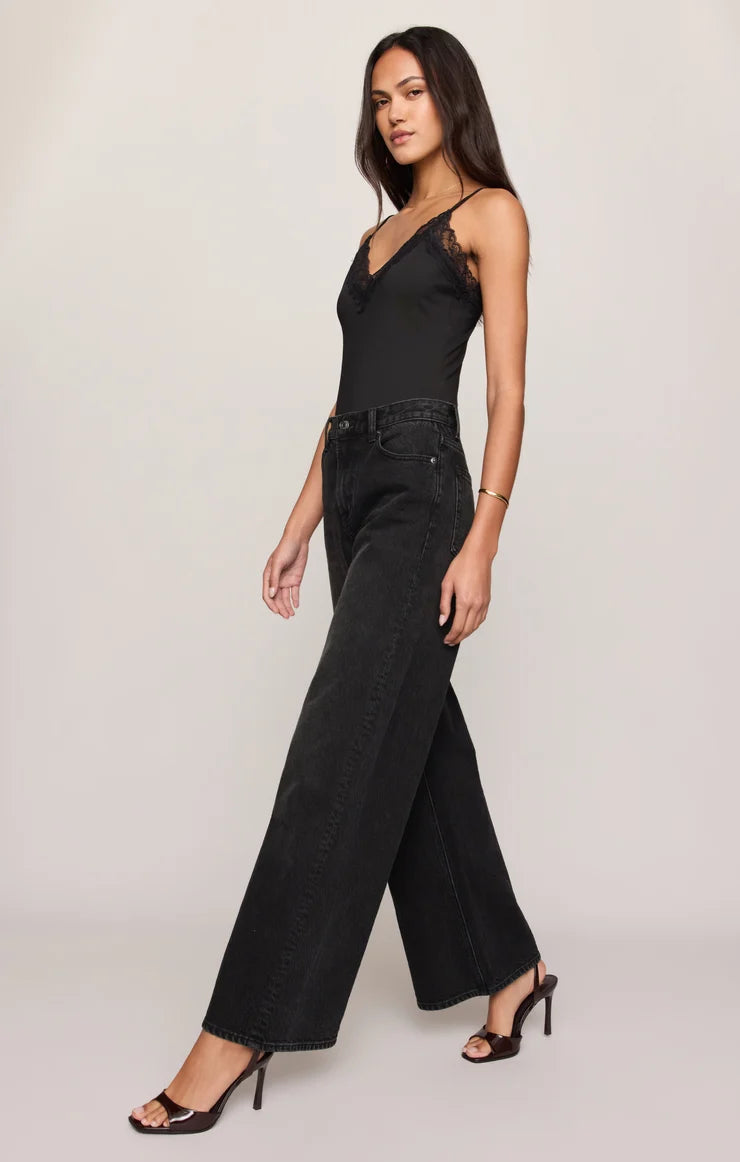 Z Supply After Dark Lace Trim Bodysuit