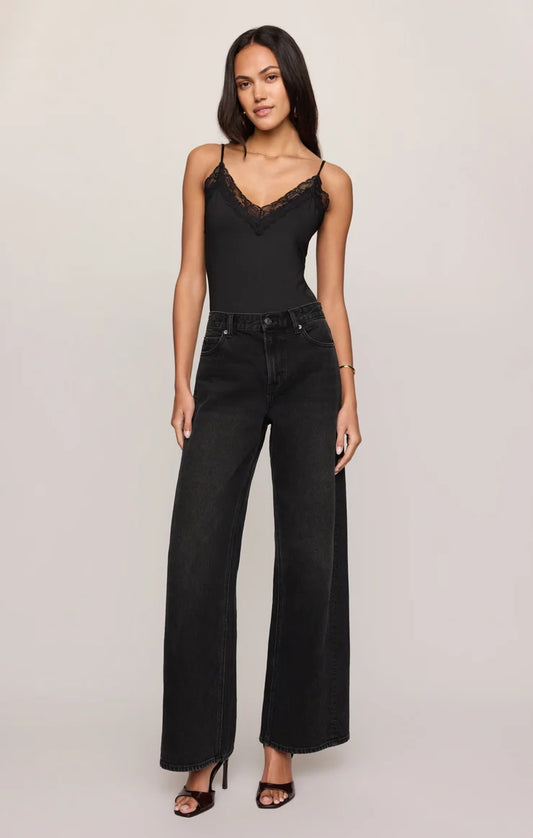 Z Supply After Dark Lace Trim Bodysuit