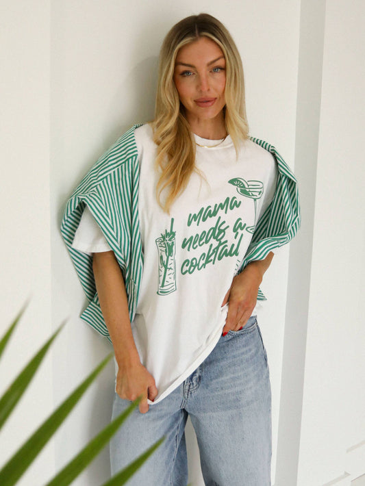 Friday + Saturday Mama Needs A Cocktail Tee