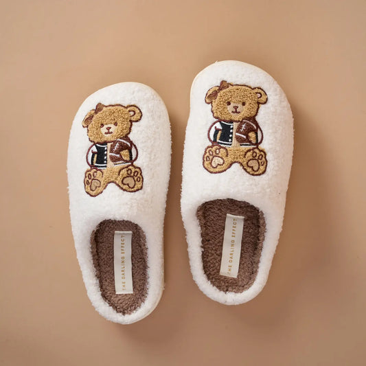 Touchdown Teddy Fuzzy Slippers