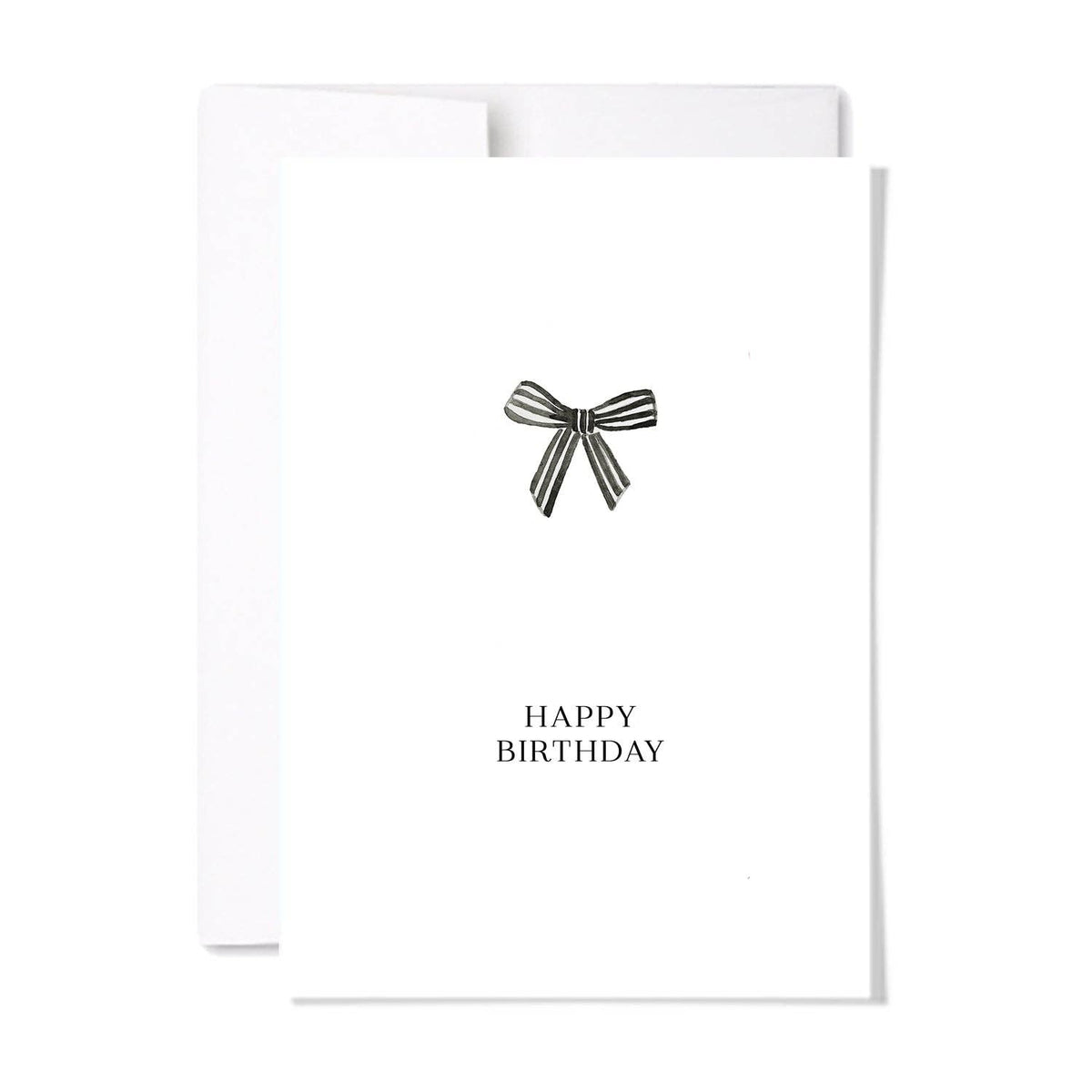 Birthday Bow | Illustrated Watercolour Birthday Card: Single Card