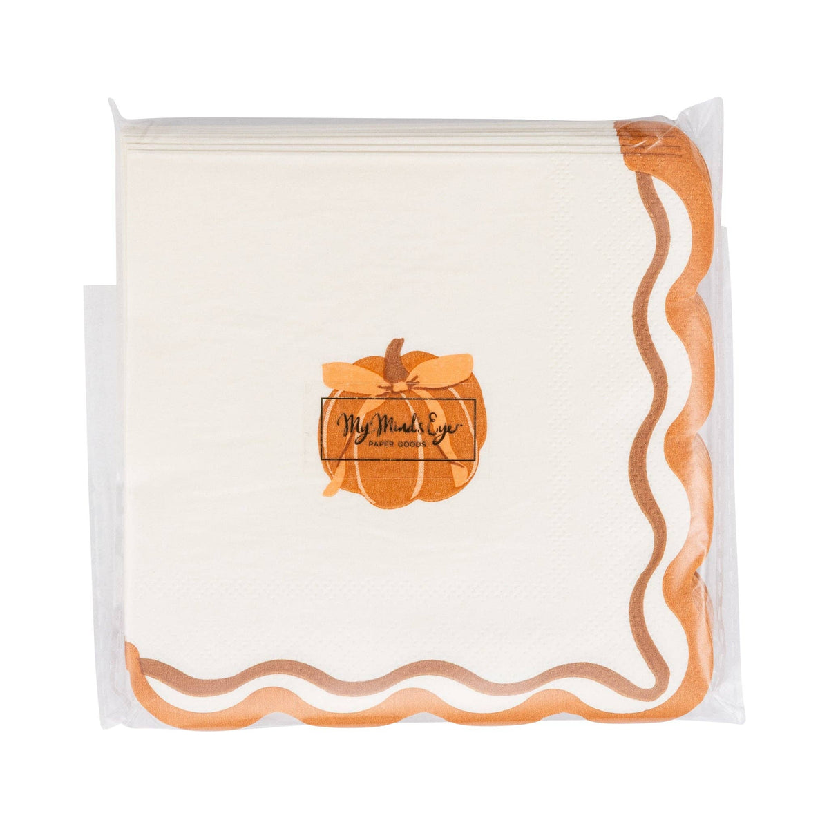 Pumkin Bow Cocktail Napkin (24 ct)