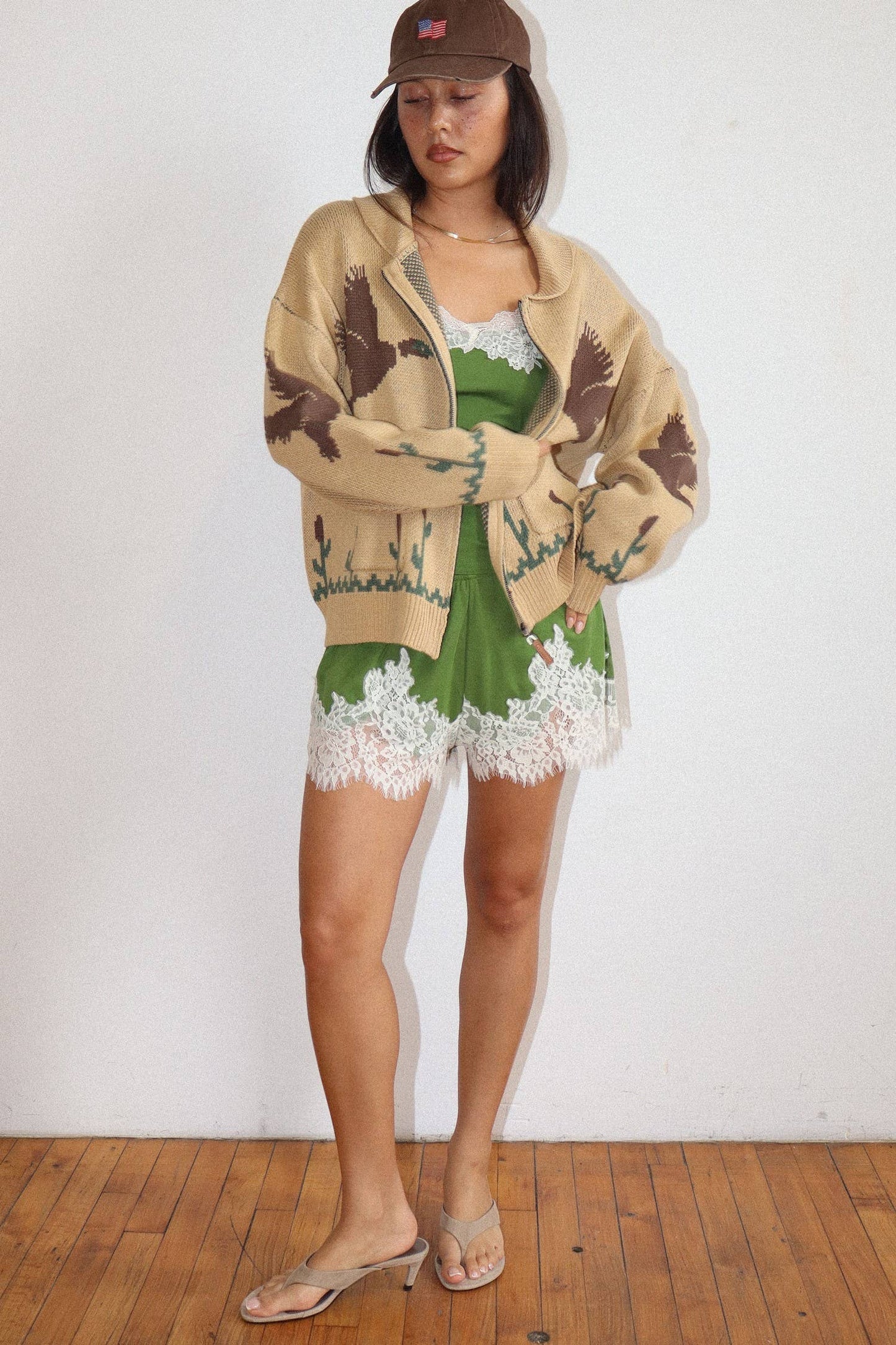 Duck Knit Zip Cardigan