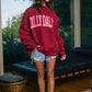 Burgundy Dilly Dally Mockneck Sweatshirt