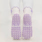 Lavender Bow Pattern Grip Sock Non-Slip Pilates & Barre Sock
