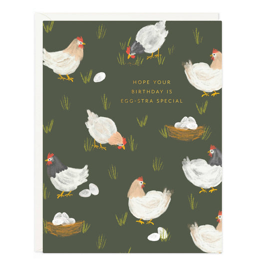 Birthday Hens Greeting Card