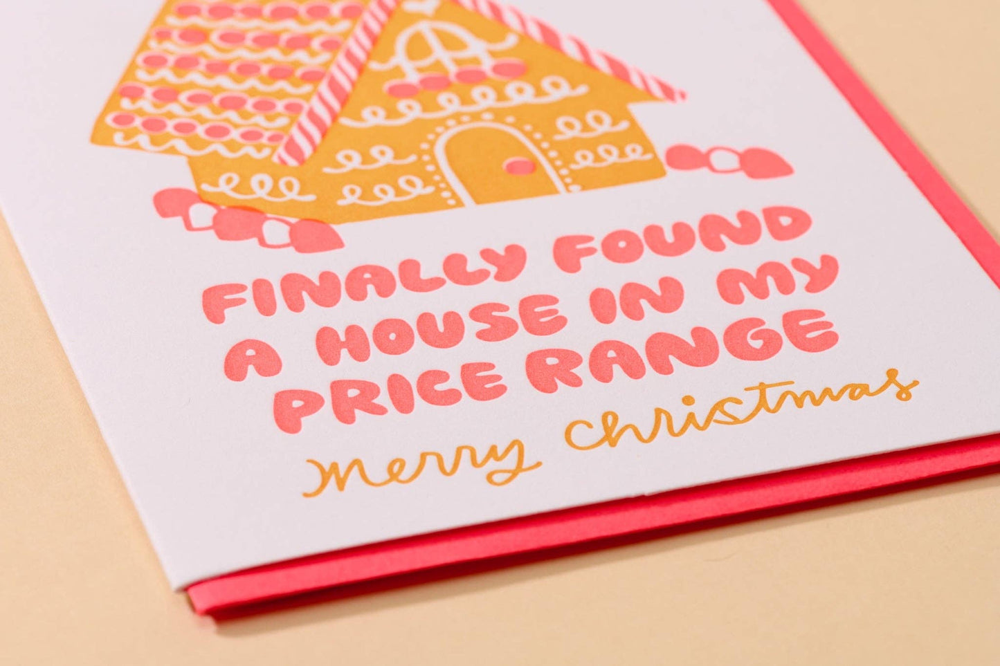 Affordable Ginger Bread House Letterpress Card