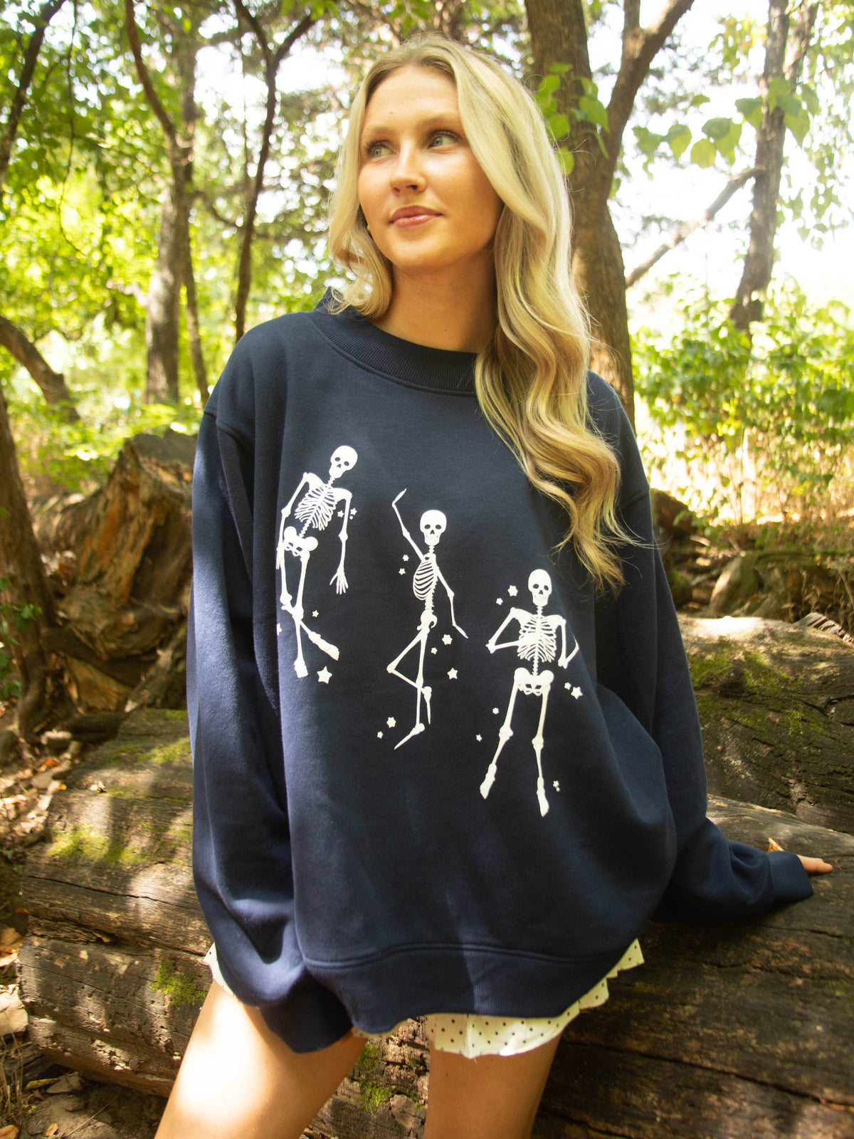 Friday + Saturday Dancing Skeletons Mockneck