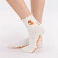 The Orange Cat Embroidered Pilates Grip Sock