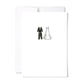 Bride and Groom | Minimalist Illustrated Wedding Card: Single Card